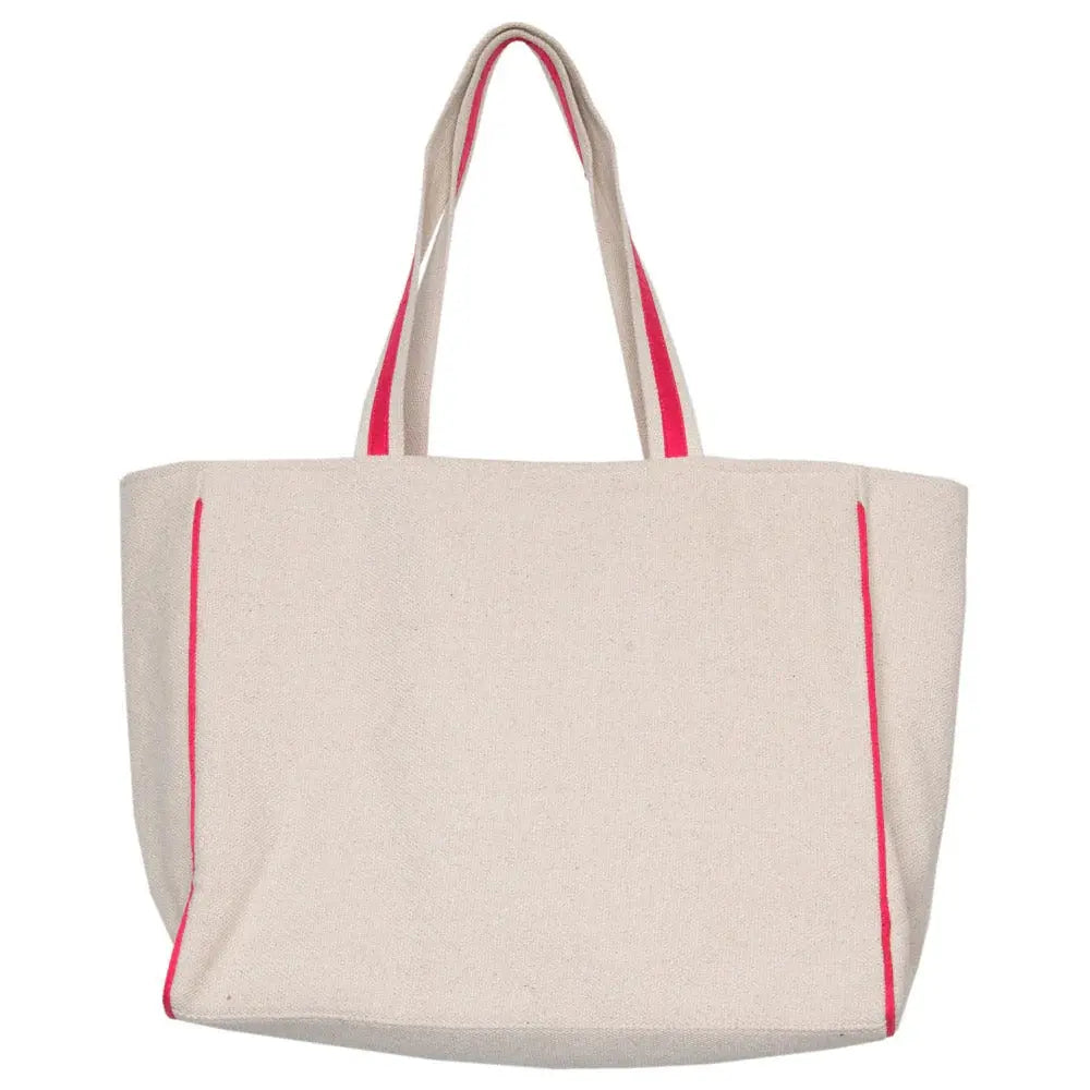 HOT PINK STAR EYE HAPPY FACE CANVAS TOTE BAG - BeachLife Concept