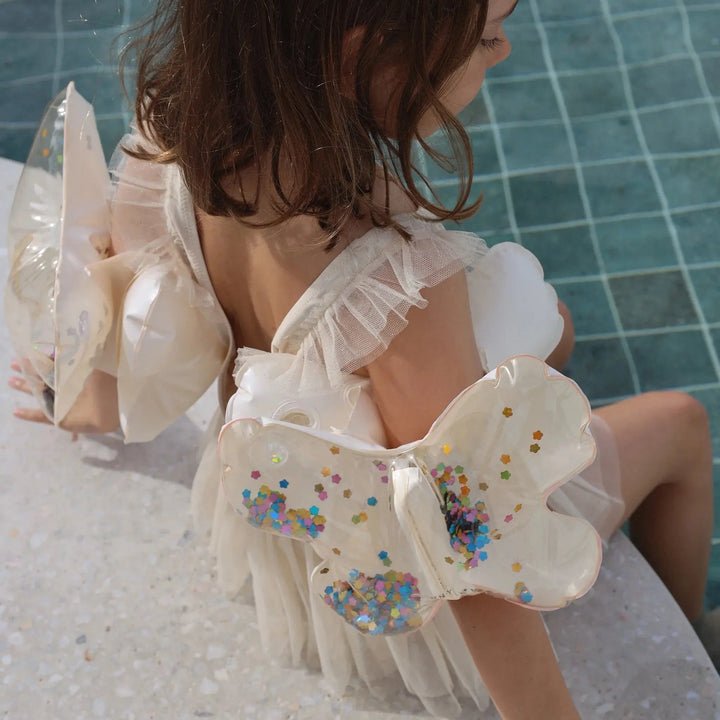 INFLATABLE ARM BAND COTTON CANDY GLITTER BeachLife Concept