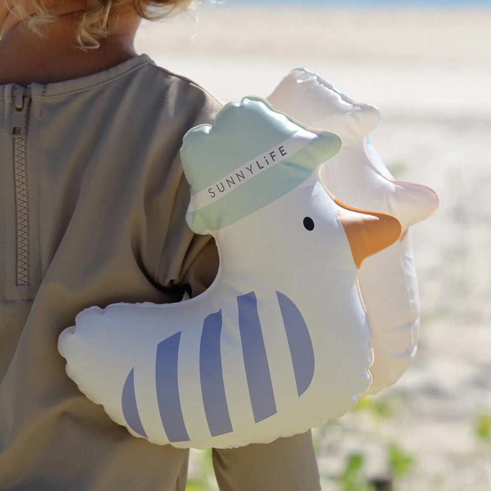 INFLATABLE ARM BANDS SAMMY THE SEAGULL BLUE STRIPE BeachLife Concept
