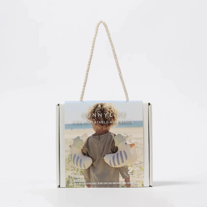 INFLATABLE ARM BANDS SAMMY THE SEAGULL BLUE STRIPE BeachLife Concept