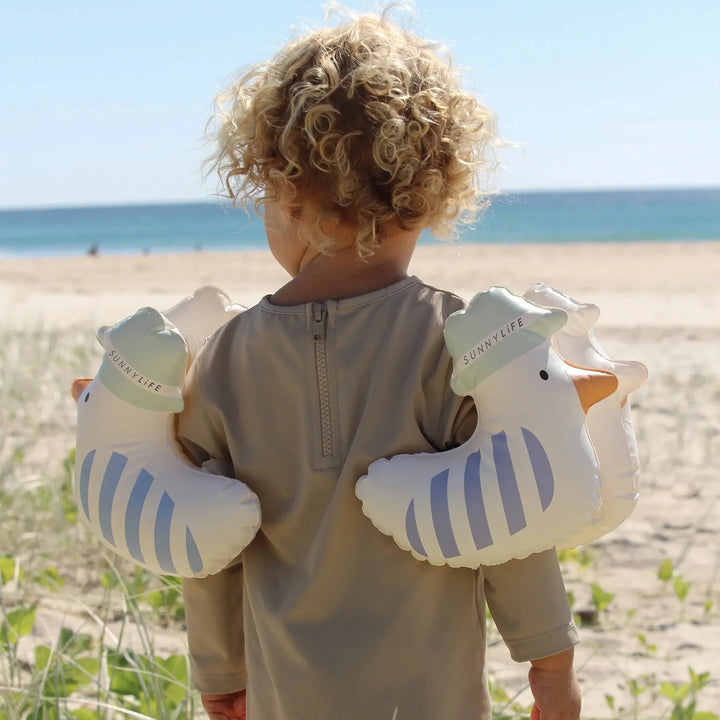 INFLATABLE ARM BANDS SAMMY THE SEAGULL BLUE STRIPE BeachLife Concept