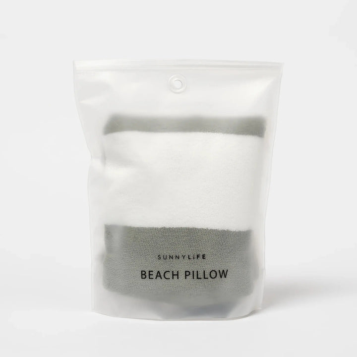 INFLATABLE BEACH PILLOW - THE VACAY OLIVE STRIPE - BeachLife Concept