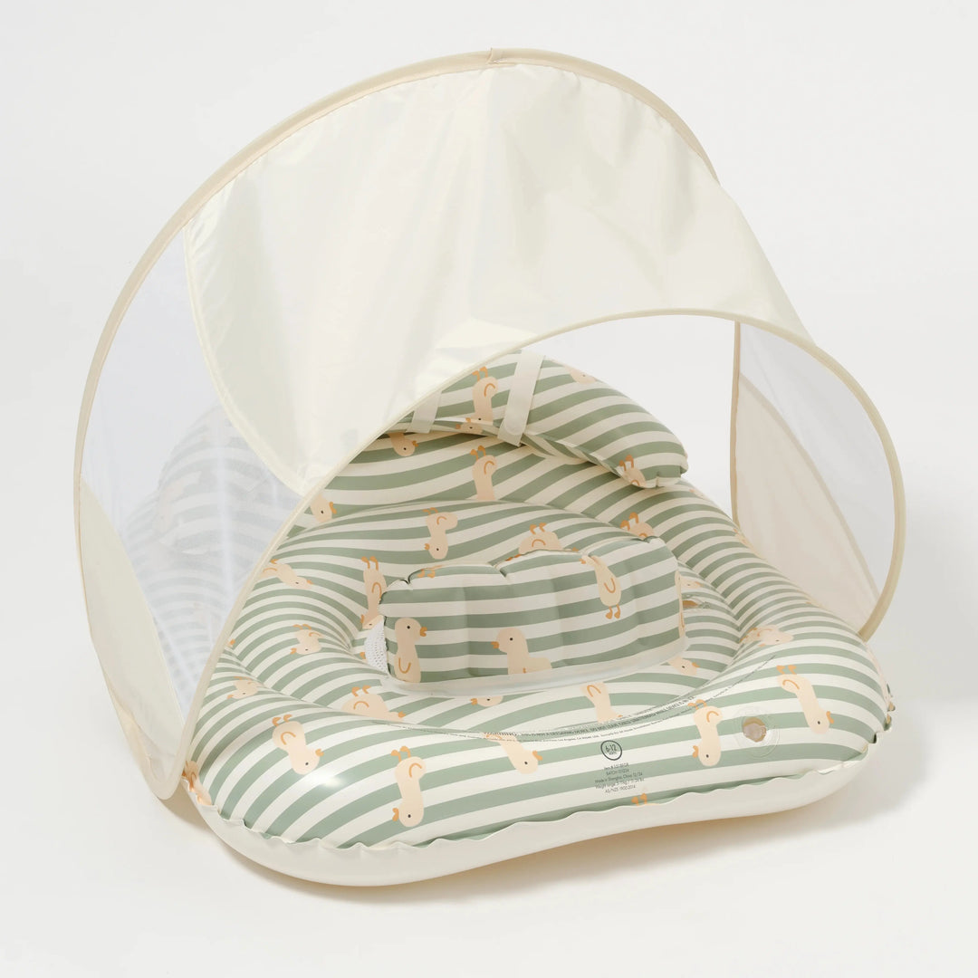 INTERACTIVE BABY FLOAT DUKE SAGE STRIPE - BeachLife Concept