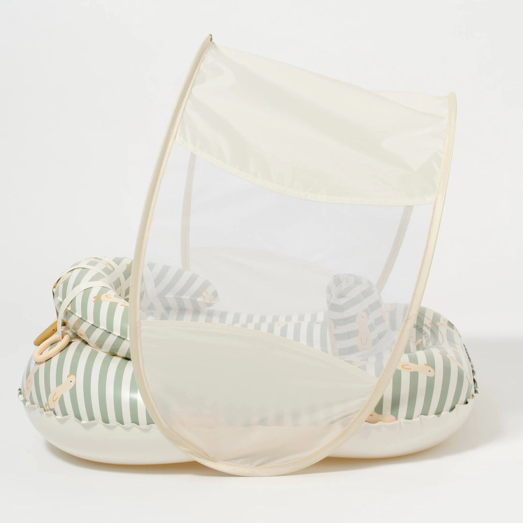 INTERACTIVE BABY FLOAT DUKE SAGE STRIPE - BeachLife Concept
