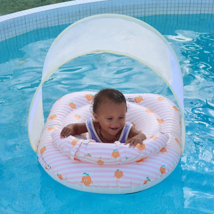 INTERACTIVE BABY FLOAT POPPY THE PEACH PINK STRIPES SUNNYLIFE