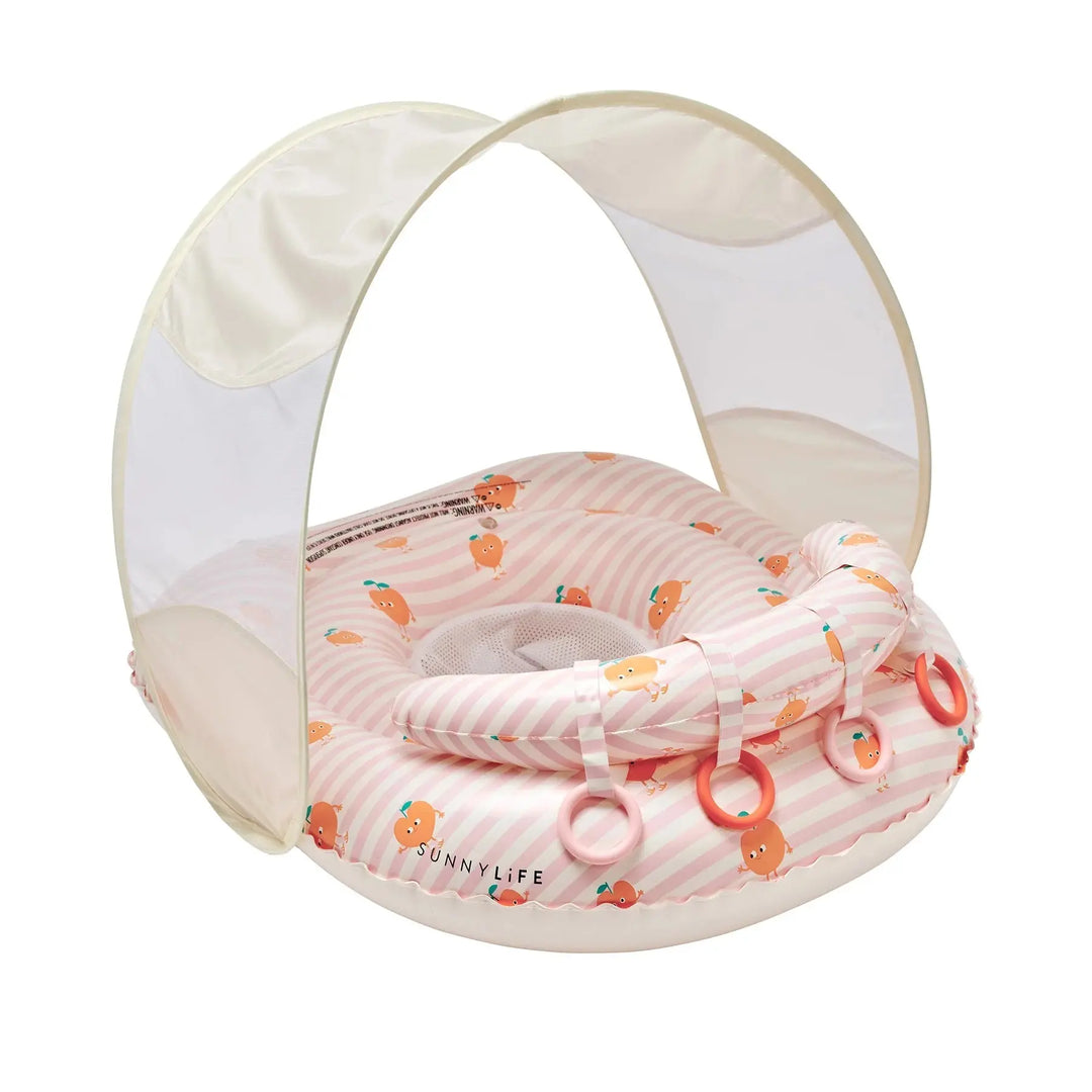INTERACTIVE BABY FLOAT POPPY THE PEACH PINK STRIPES SUNNYLIFE