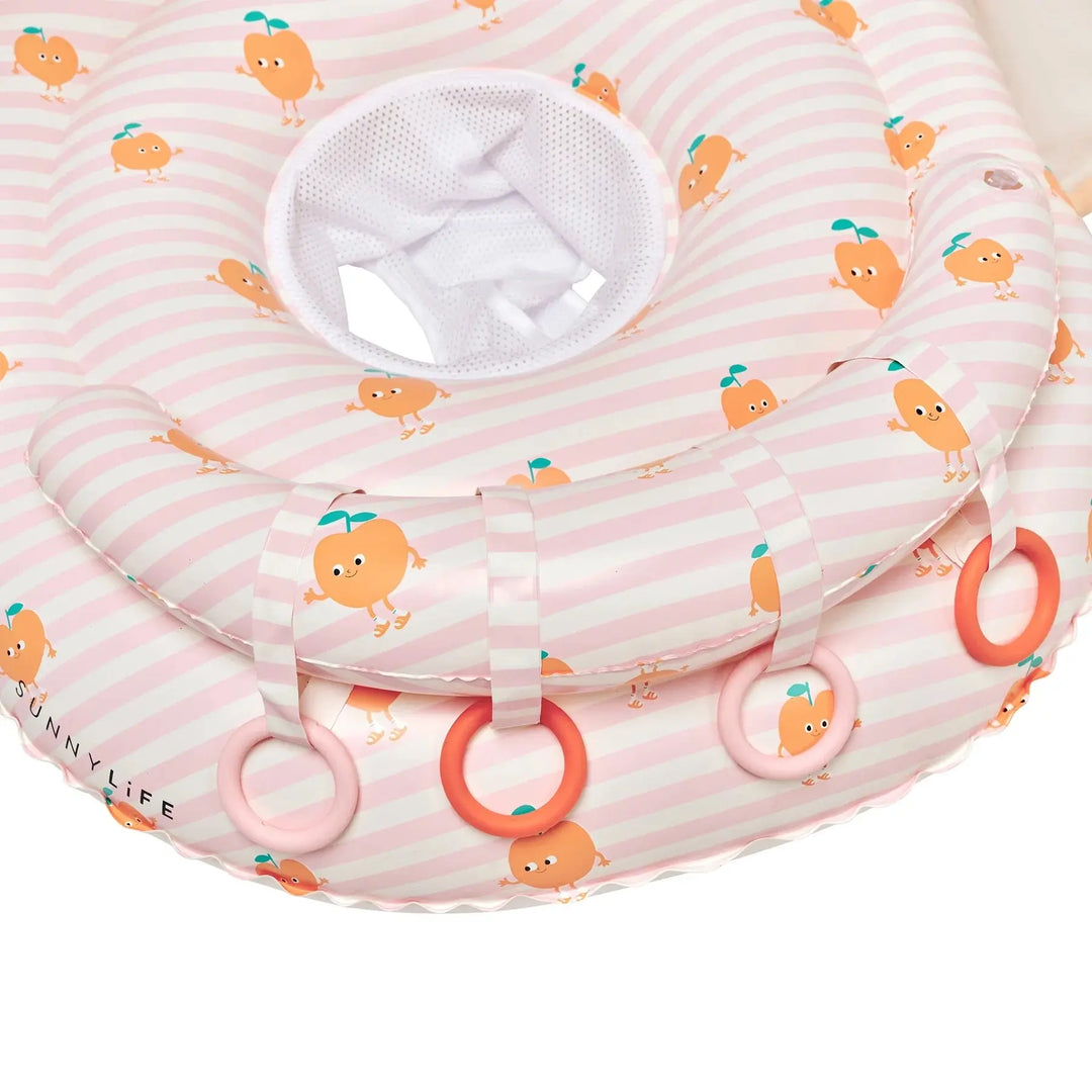 INTERACTIVE BABY FLOAT POPPY THE PEACH PINK STRIPES SUNNYLIFE
