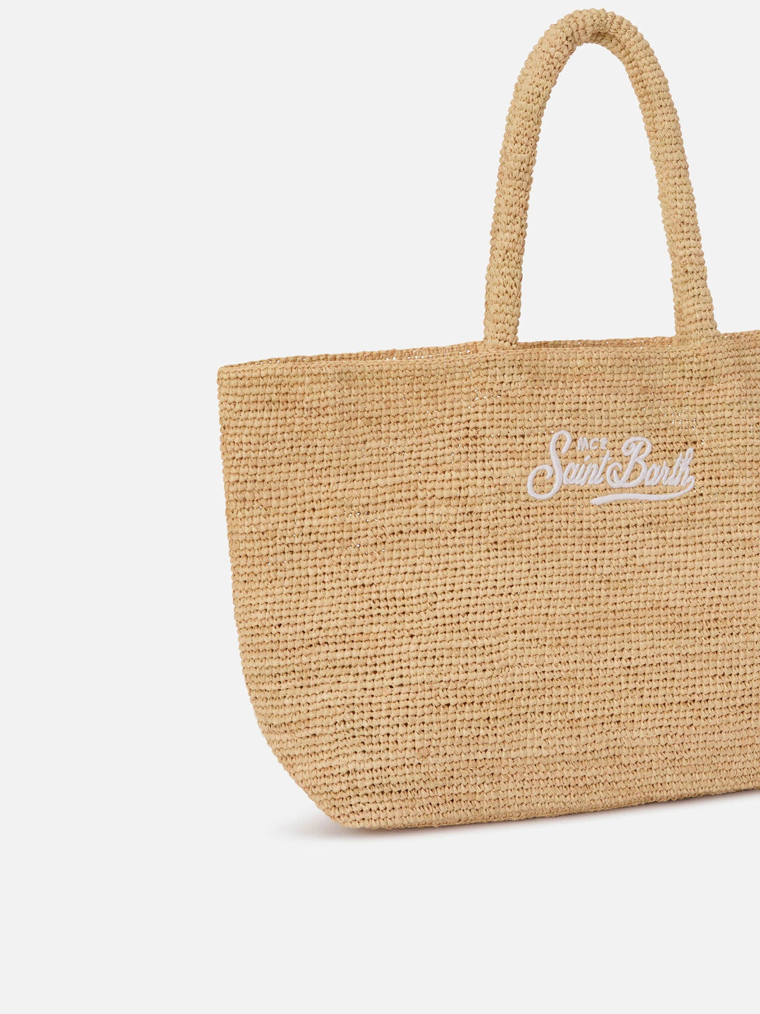BEACH BAG RAFFIA LARGE AVEC LOGO BRODE
