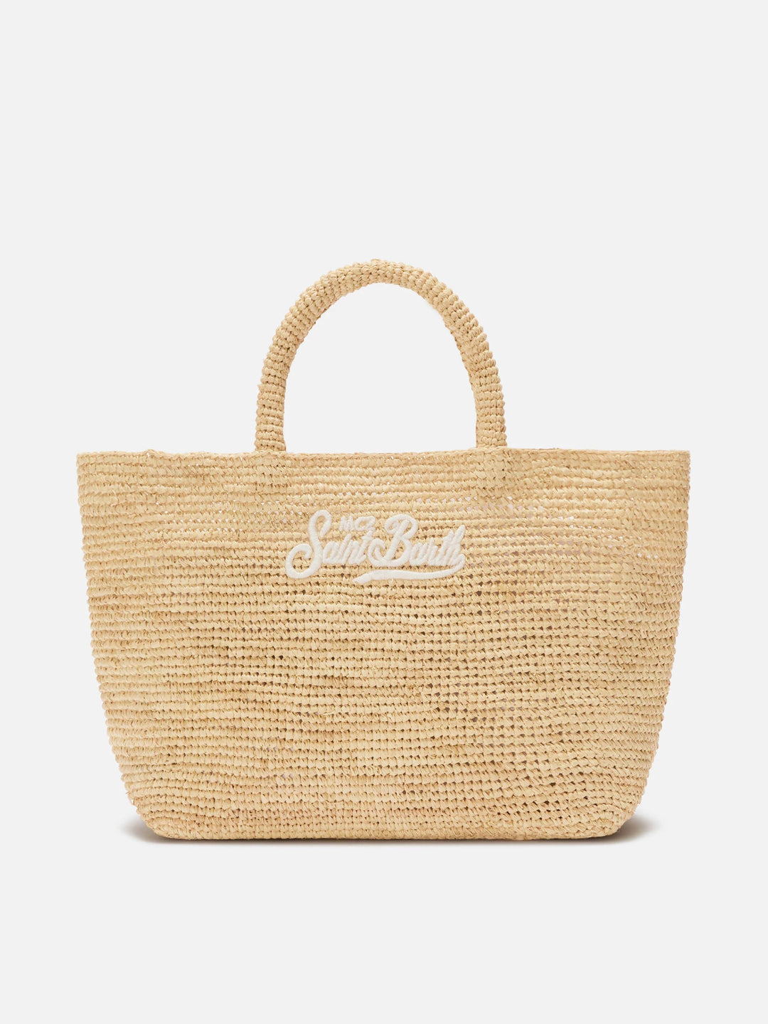 BEACH BAG RAFFIA MEDIUM AVEC LOGO BRODE
