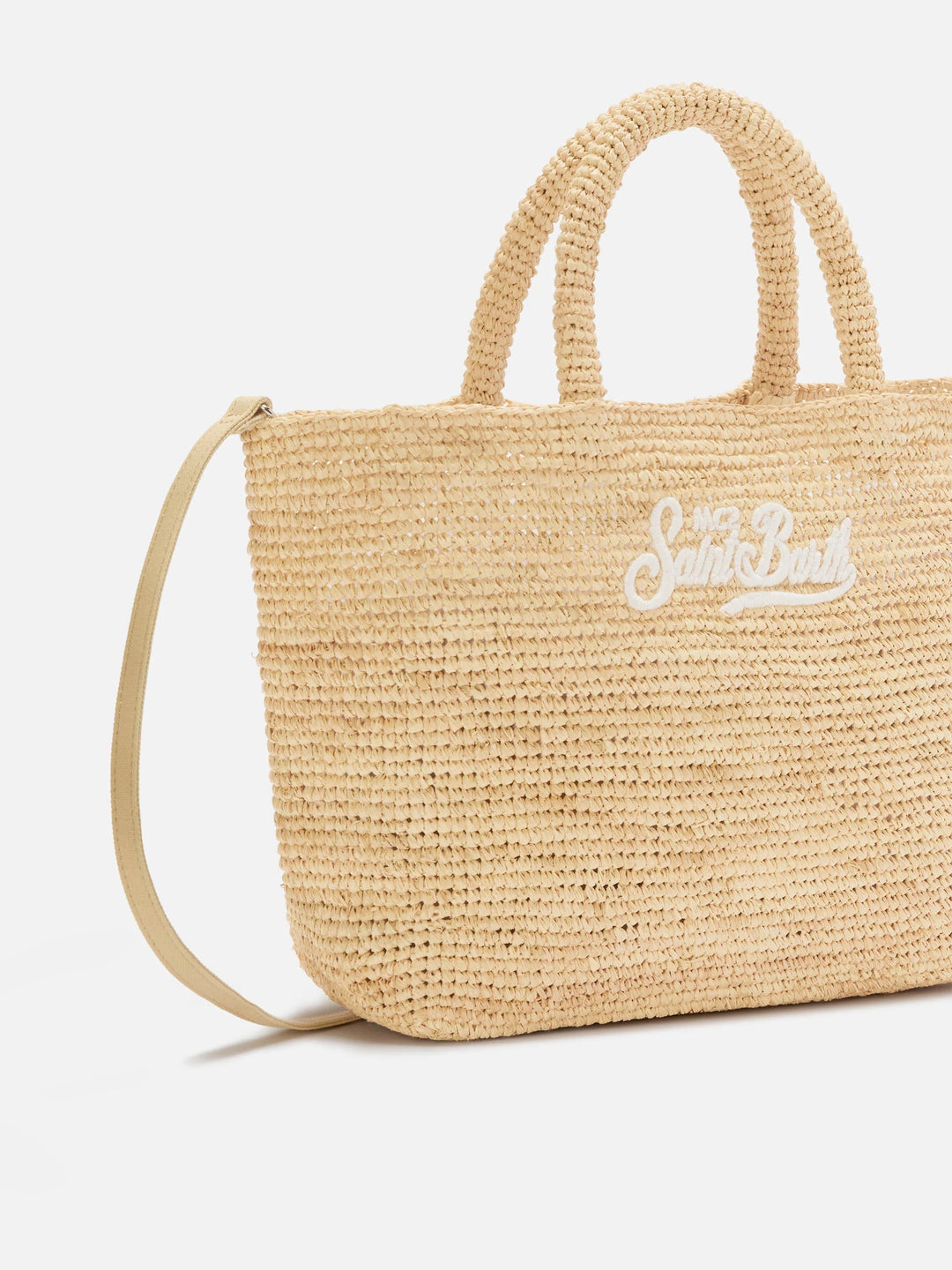 BEACH BAG RAFFIA MEDIUM AVEC LOGO BRODE