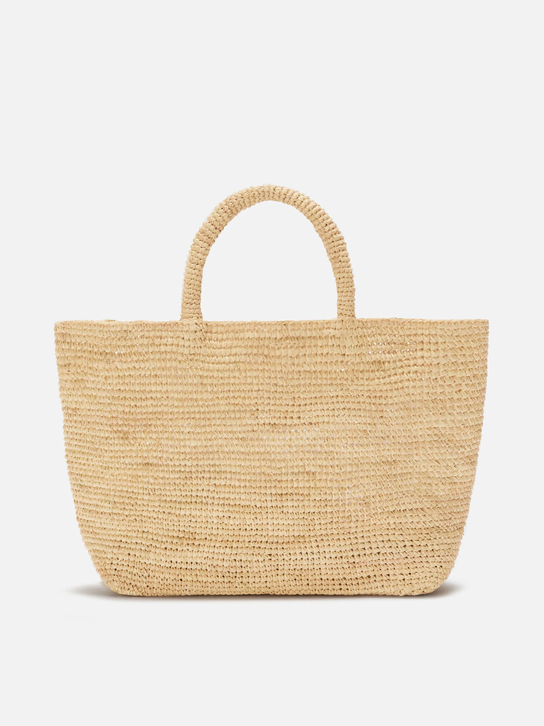 BEACH BAG RAFFIA MEDIUM AVEC LOGO BRODE