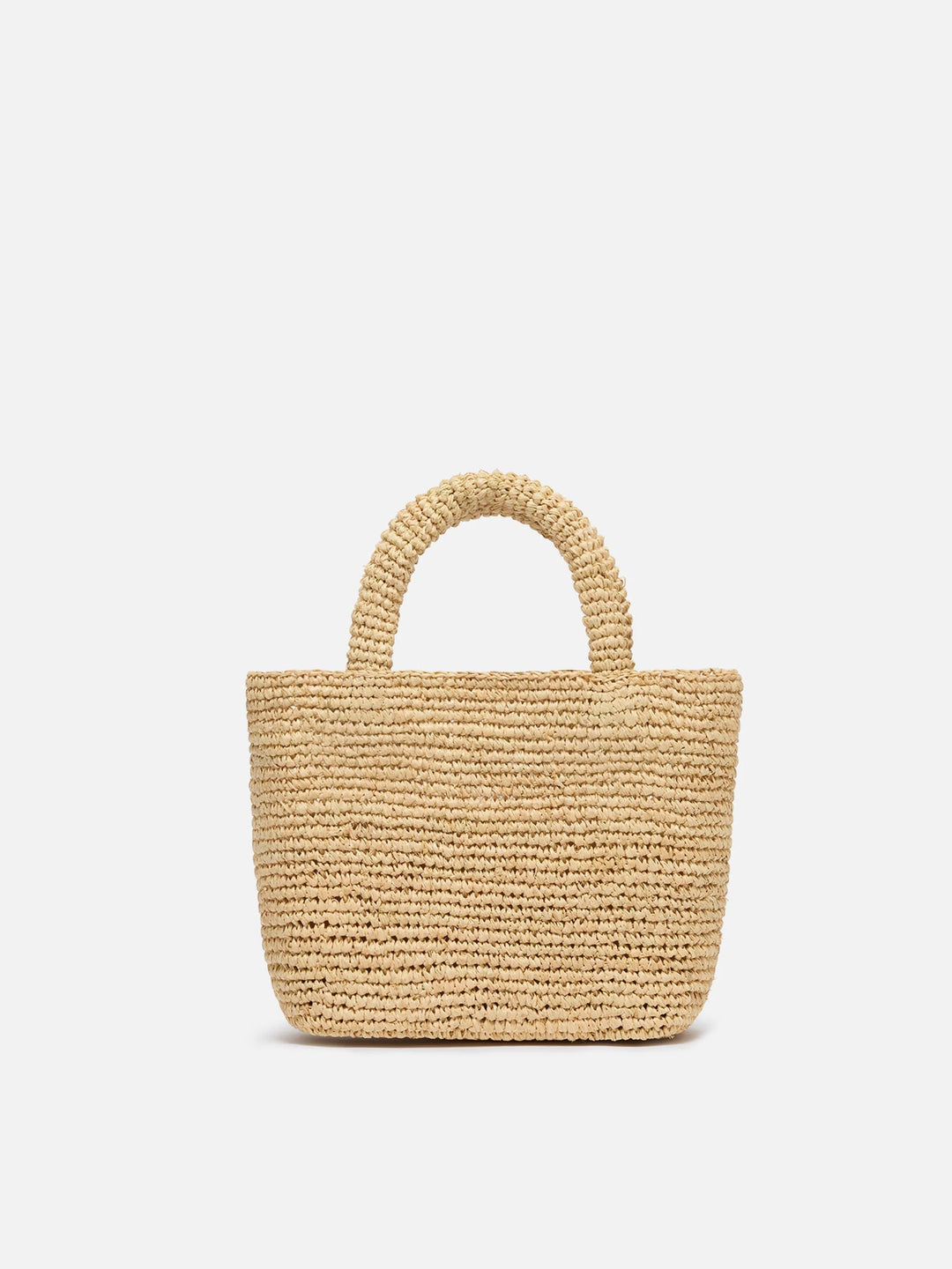 BEACH BAG RAFFIA MINI AVEC LOGO BRODE