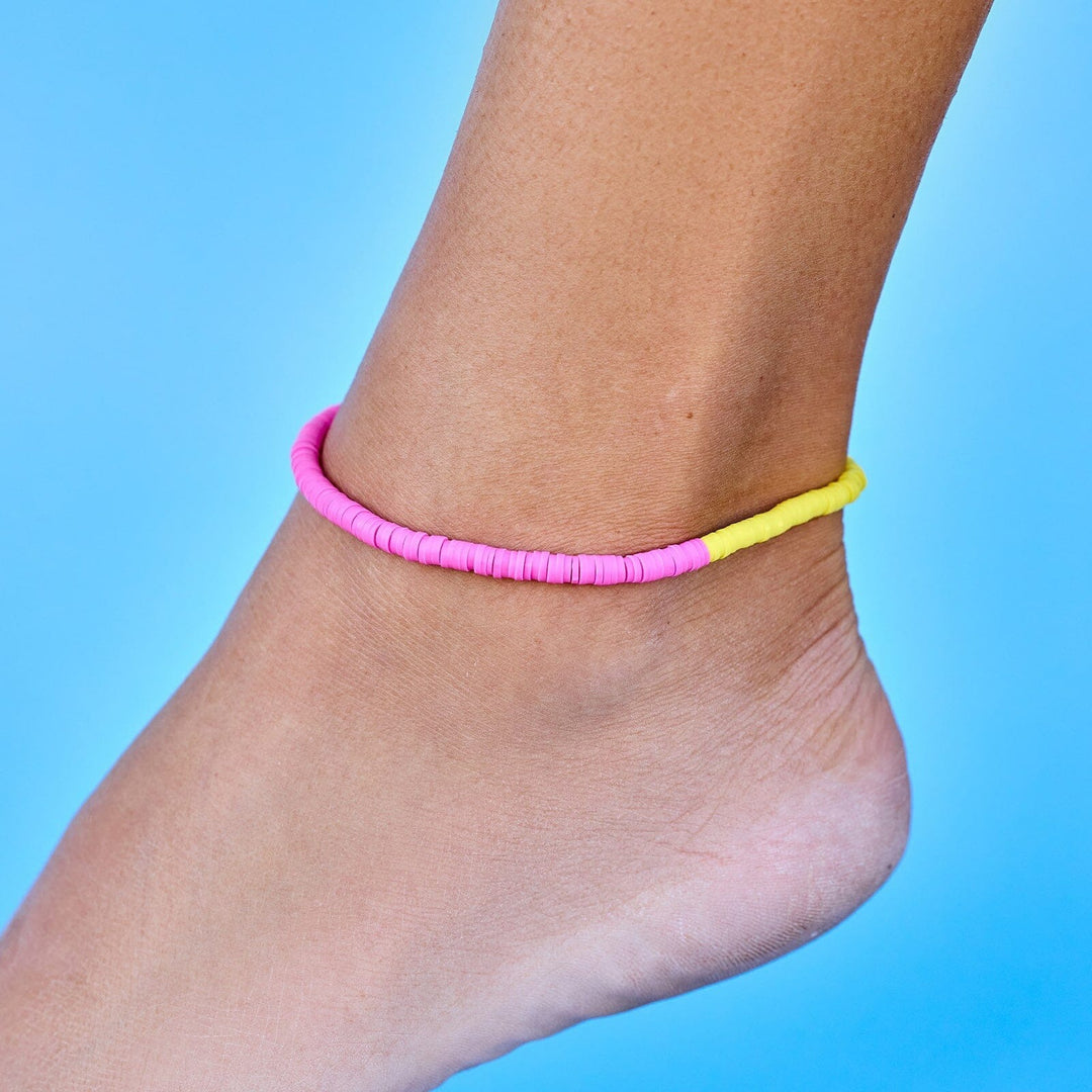 SEASCAPE VINYL DISC STRETCH ANKLET PURA VIDA