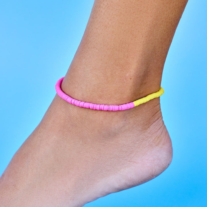 SEASCAPE VINYL DISC STRETCH ANKLET PURA VIDA
