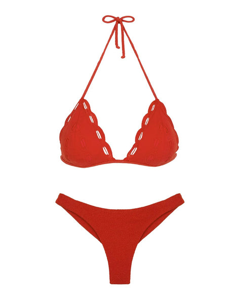 EYELET NAYA TRI TOP - BASIC BR RED