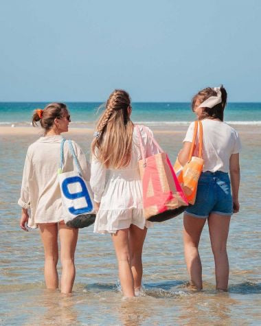 FAMILY BEACH BAG TECHNIQUE BLEU