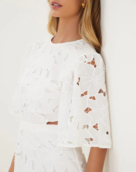 SOLID BABI SHORT DRESS OFF WHITE