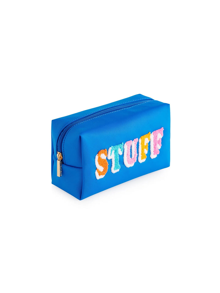 SHIRALEAH "STUFF" SMALL ZIP POUCH OCEAN