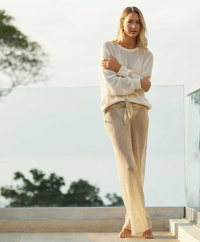 ORO WAVERLY TIE PANT