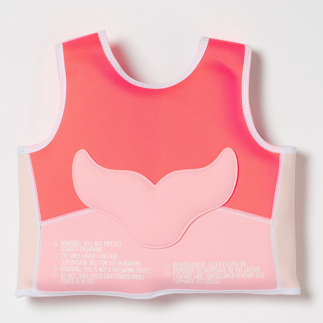 MELODY THE MERMAID SWIM VEST 2-3 NEON STRAWBERRY