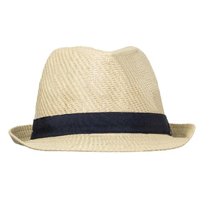 NAVY TRIM FEDORA