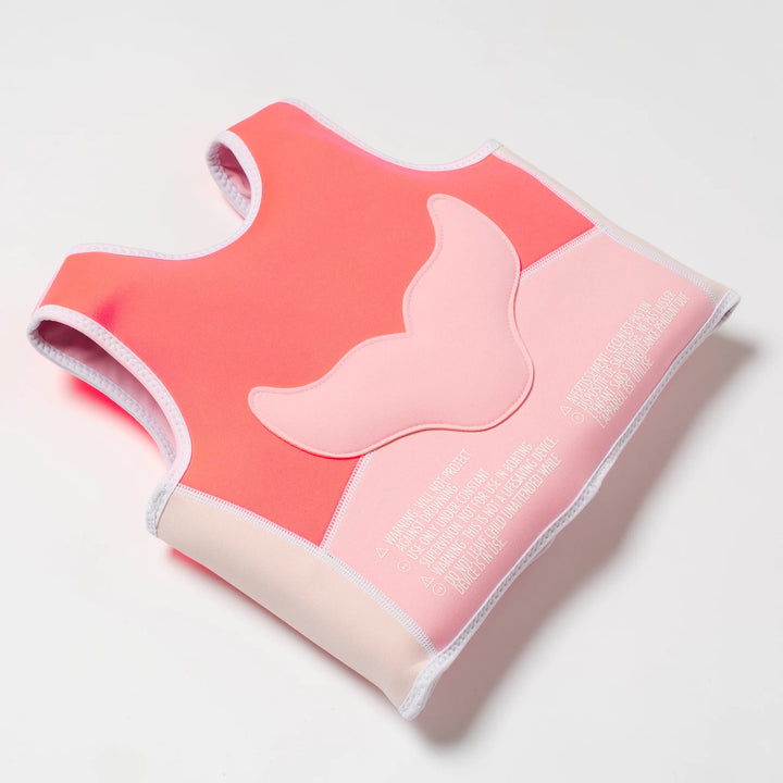 MELODY THE MERMAID SWIM VEST 2-3 NEON STRAWBERRY