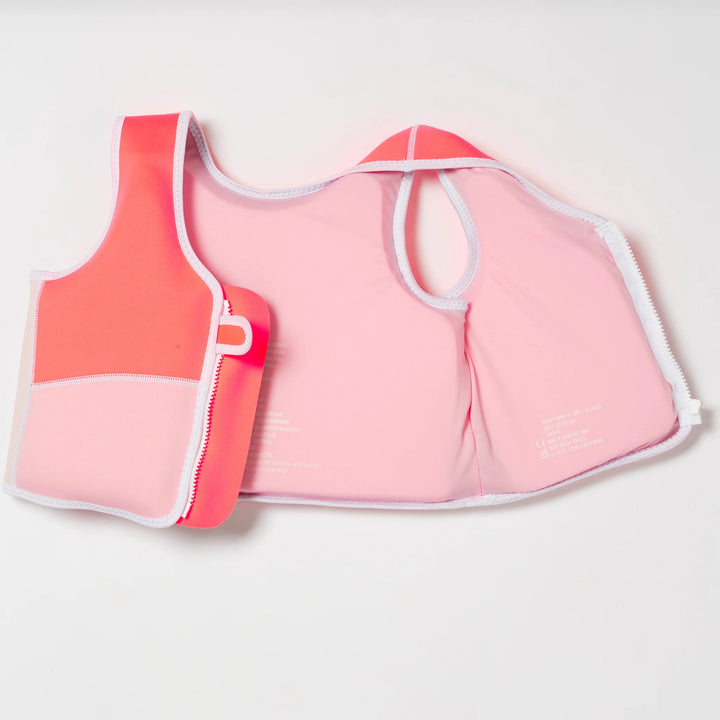 SWIM VEST 3-6 MELODY THE MERMAID NEON STRAWBERRY