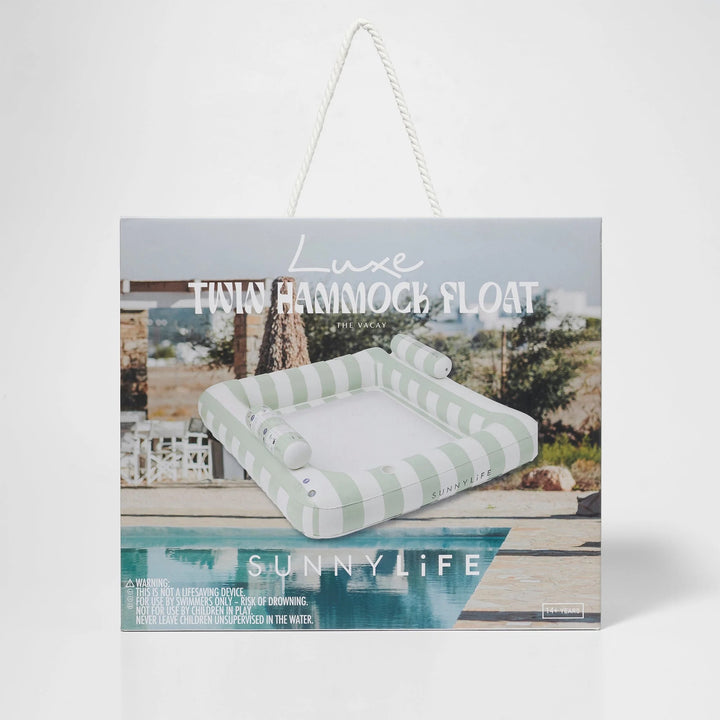LUXE TWIN HAMMOCK FLOAT THE VACAY OLIVE