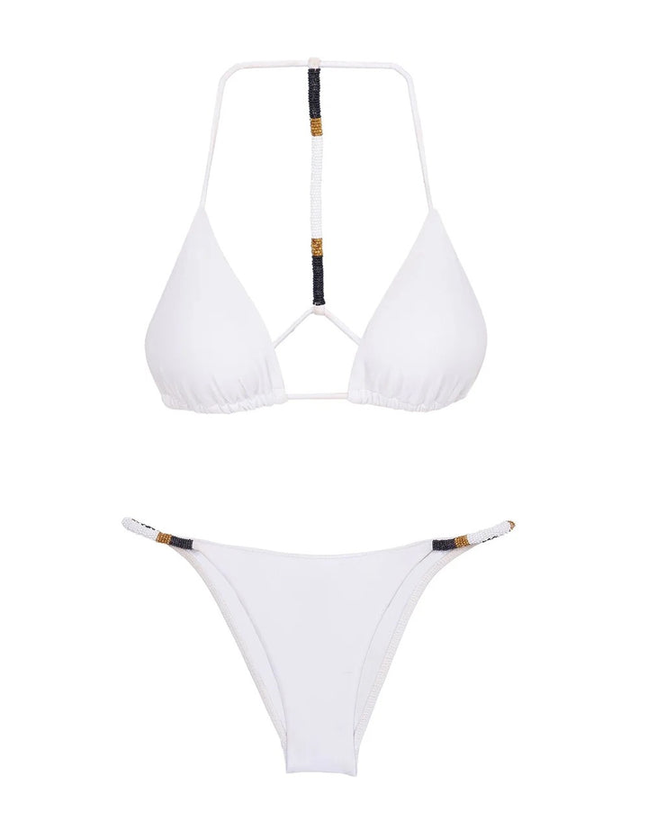 SOLID ELLA TRI TOP - BTM BR WHITE - BeachLife Concept