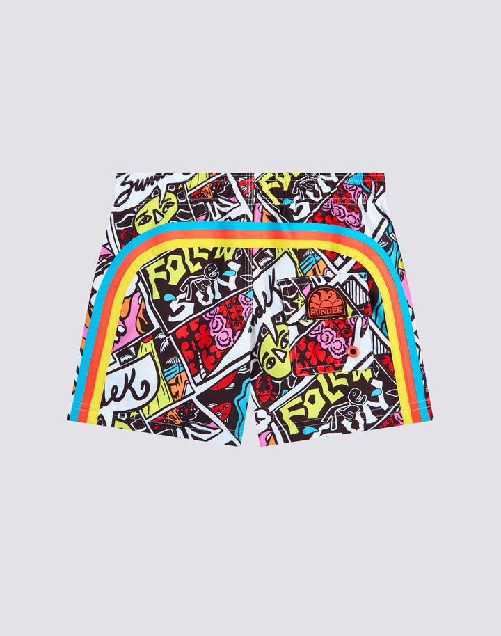 BOYS BOARDSHORT TAILLE ELASTIQUE REPREVE® IMPRIME BD