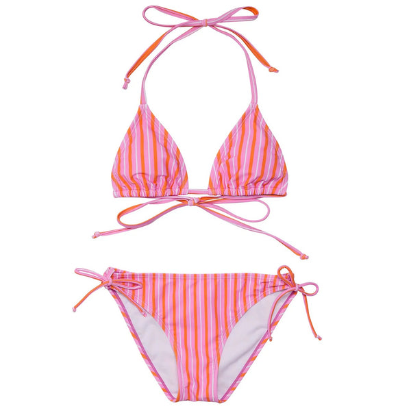 STRIPY SUNSET SUSTAINABLE TRIANGLE BIKINI