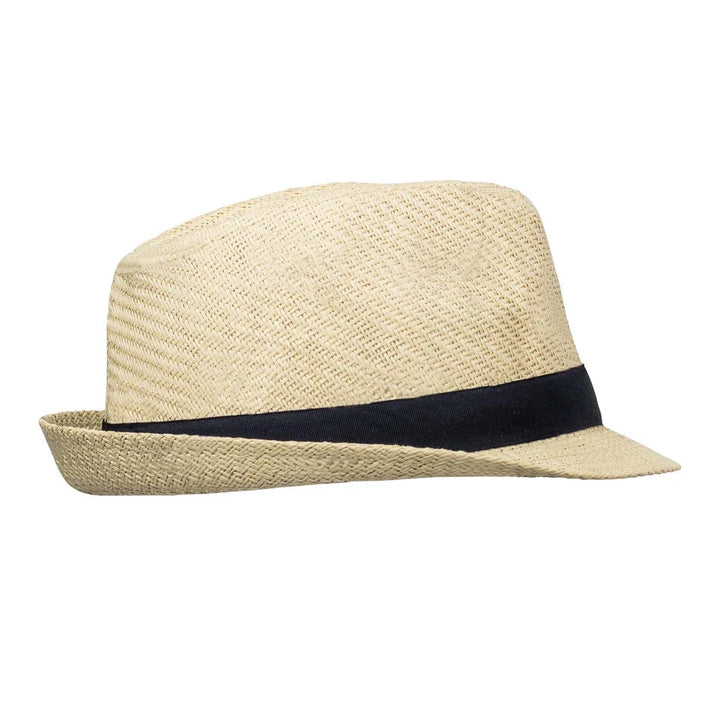 NAVY TRIM FEDORA