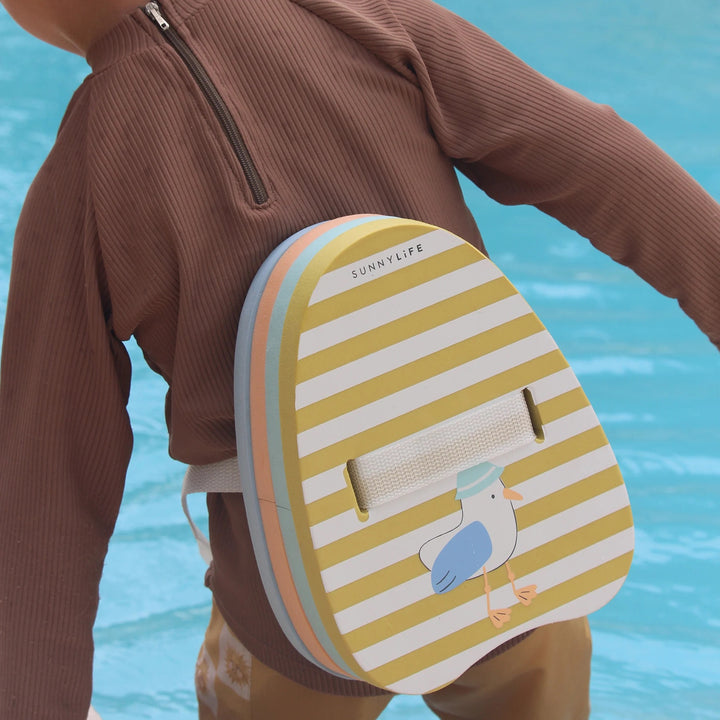 BUBBLE BACK FLOAT SAMMY THE SEAGULL MUSTARD STRIPE