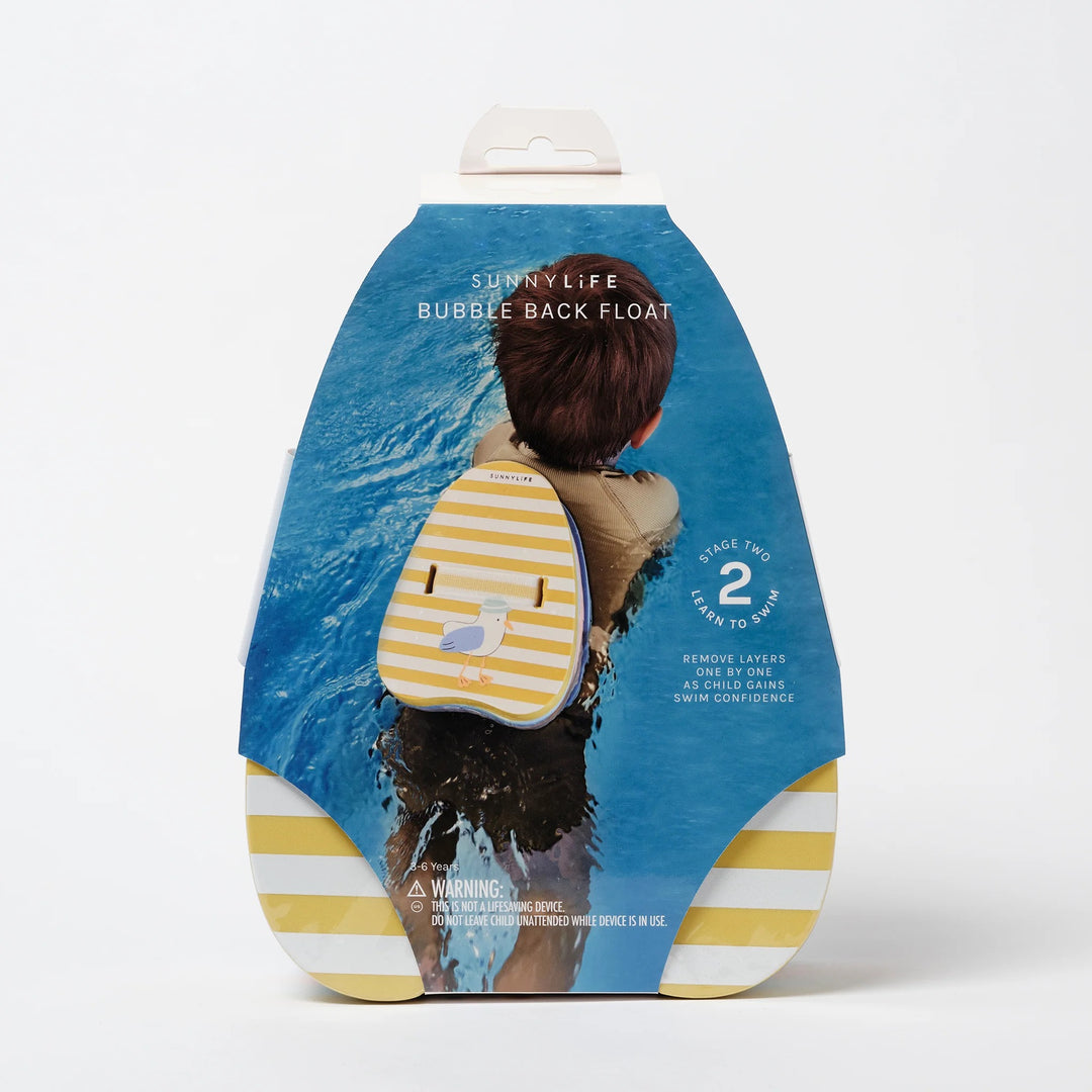 BUBBLE BACK FLOAT SAMMY THE SEAGULL MUSTARD STRIPE