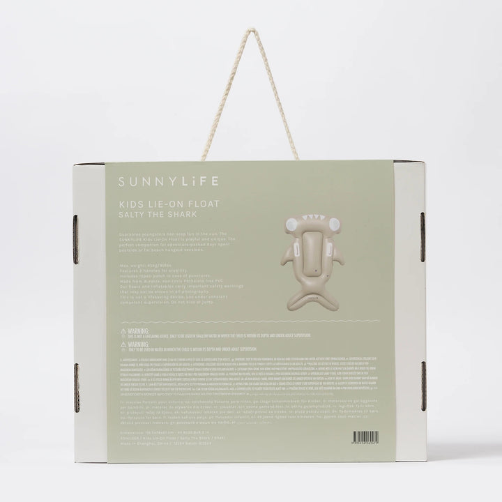 KIDS LIE-ON FLOAT SALTY THE SHARK KHAKI