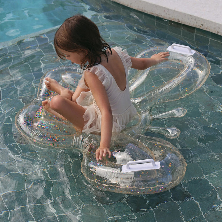 KIDS LIE-ON FLOAT COTTON CANDY GLITTER