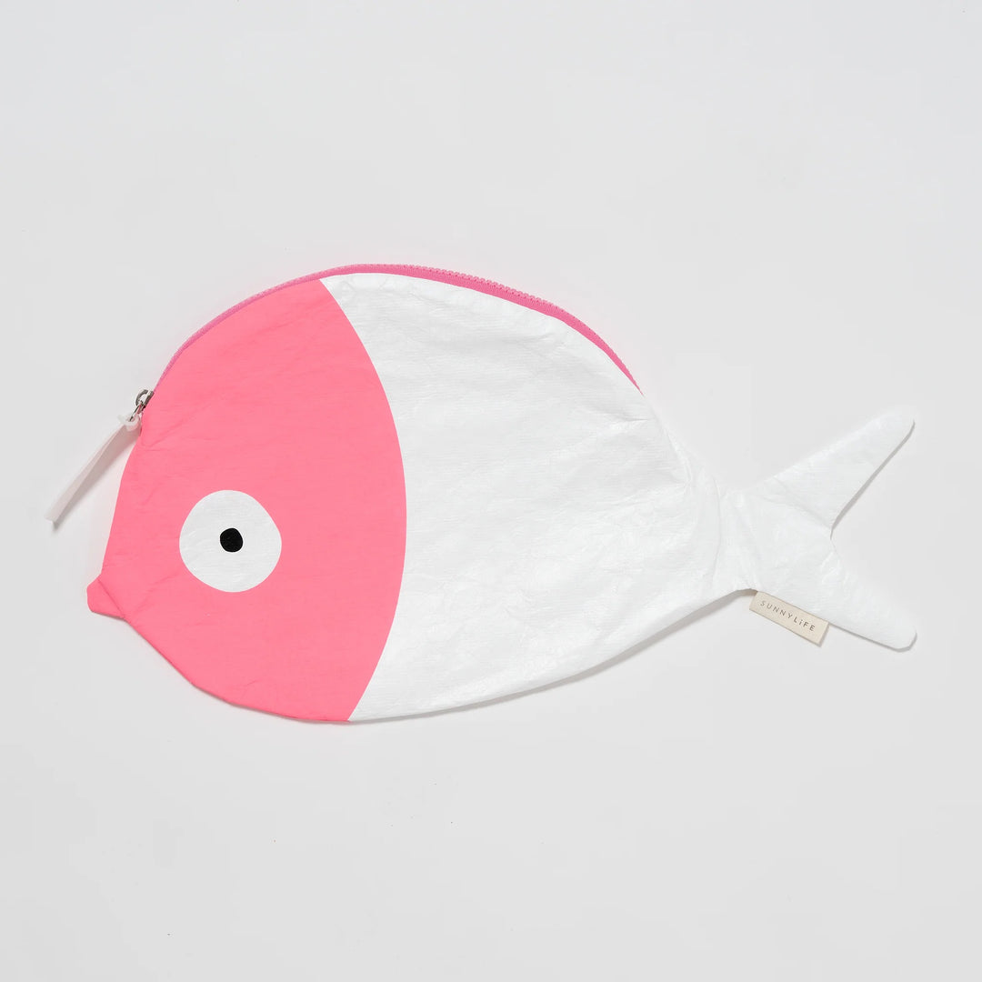 KIDS WET BAG MELODY THE MERMAID NEON PINK
