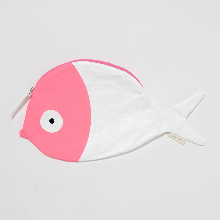 KIDS WET BAG MELODY THE MERMAID NEON PINK