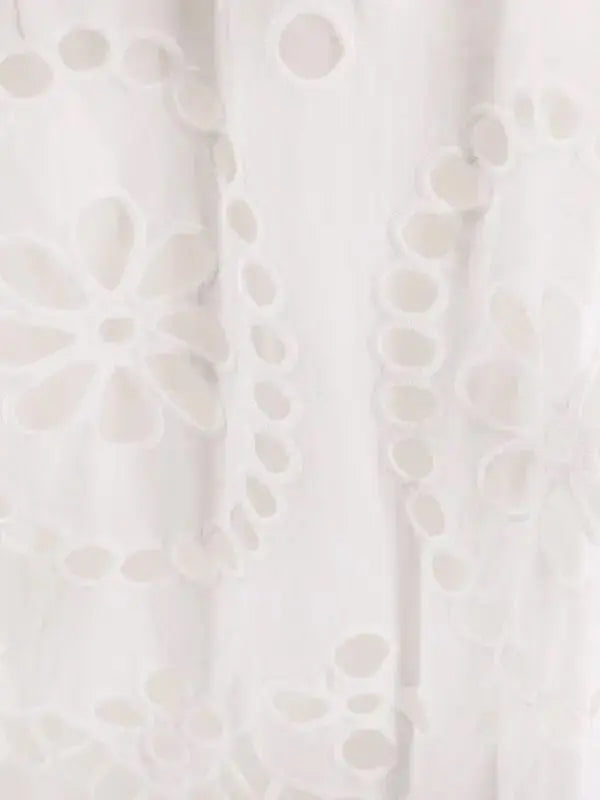 JENNY LONG SKIRT COTTON SANGALLO WHITE MC2 SAINT BARTH