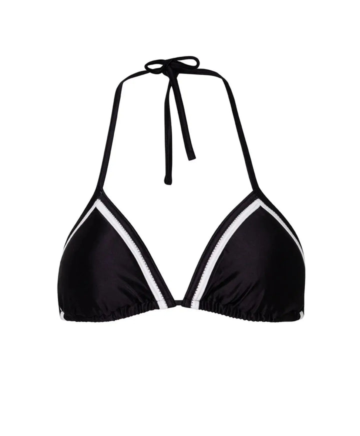 JET BLACK RAVEN TRI TOP - STRAPPY TEENY - BeachLife Concept