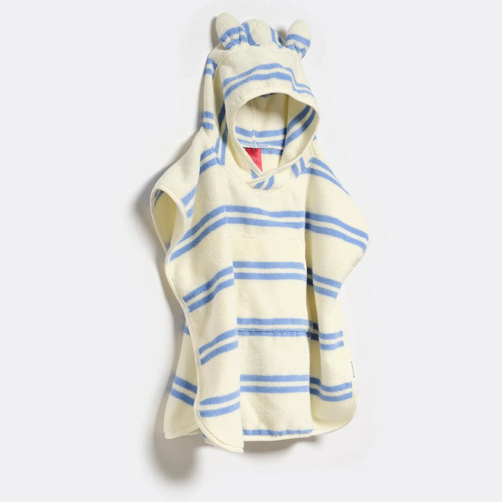 KIDS CHARACTER HOODED TOWEL SAMMY THE SEAGULL BLUE STRIPE - BeachLife Concept