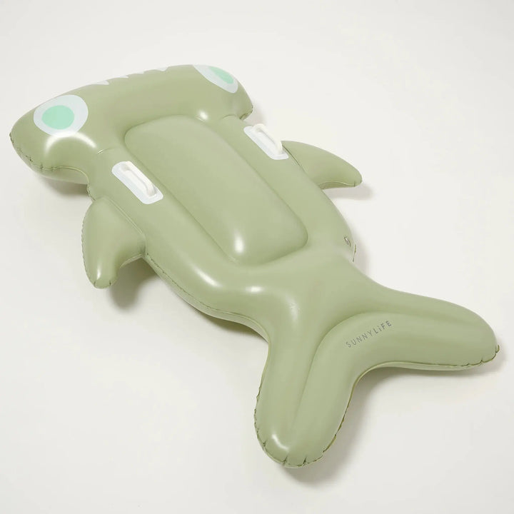 KIDS LIE-ON FLOAT SALTY THE SHARK KHAKI - BeachLife Concept