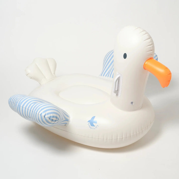 KIDS RIDE-ON FLOAT SAMMY THE SEAGULL BLUE STRIPE - BeachLife Concept