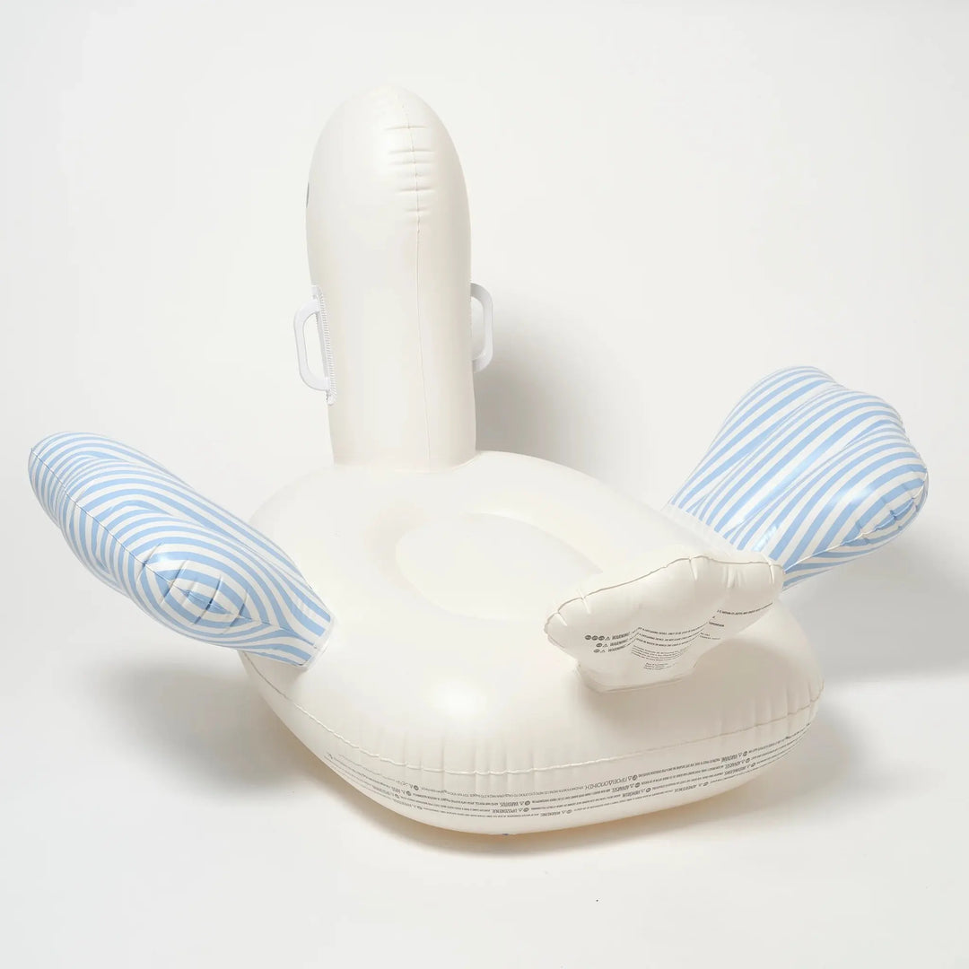 KIDS RIDE-ON FLOAT SAMMY THE SEAGULL BLUE STRIPE - BeachLife Concept