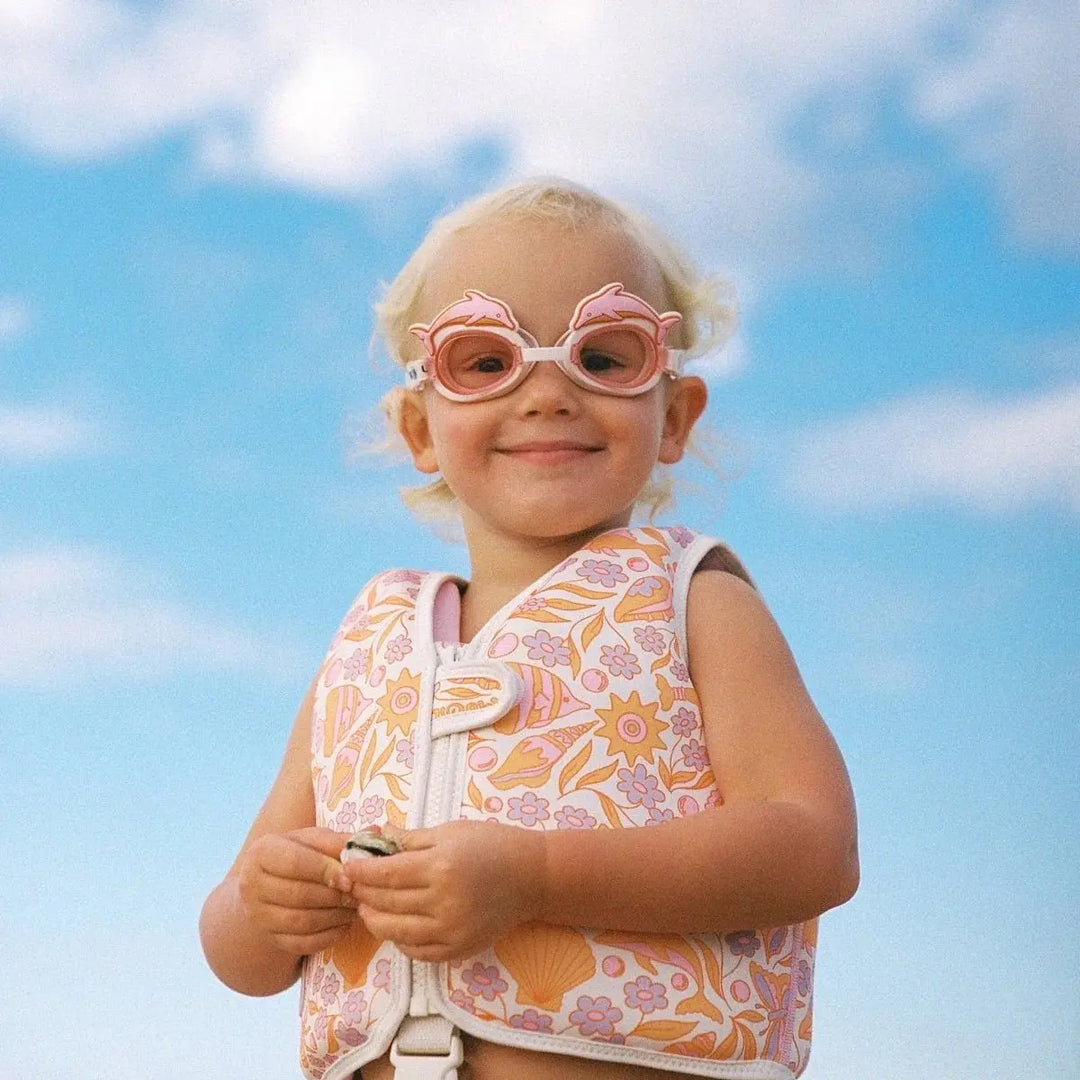KIDS SWIM GOGGLES OCEAN MAGIC PINK SUNNYLIFE