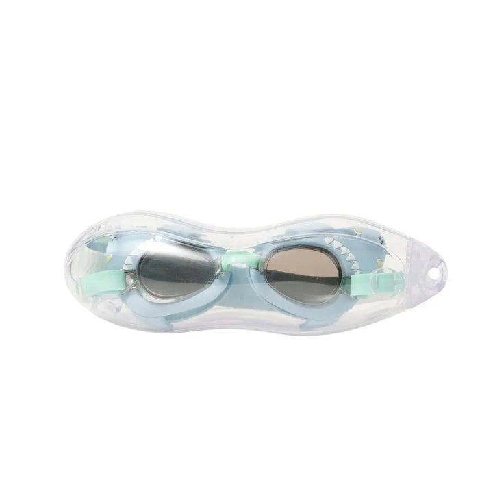 KIDS SWIM GOGGLES SALTY THE SHARK AQUA SUNNYLIFE