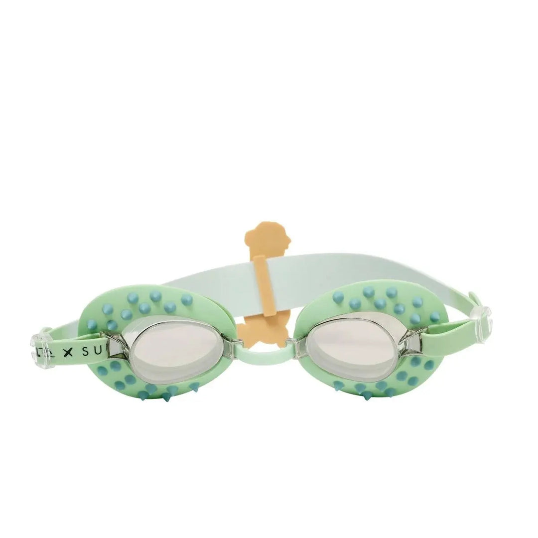 KIDS SWIM GOGGLES SHRED TURTLE AQUA SUNNYLIFE
