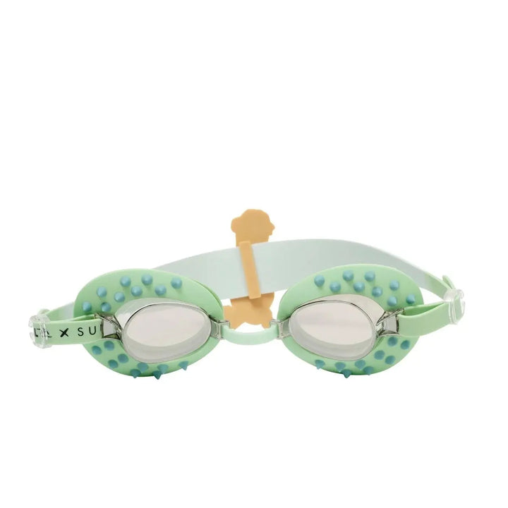 KIDS SWIM GOGGLES SHRED TURTLE AQUA SUNNYLIFE