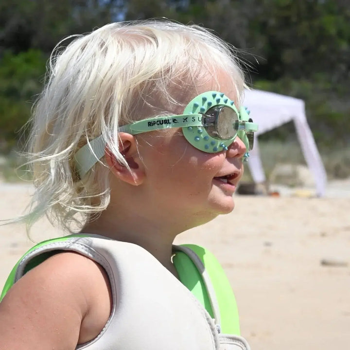 KIDS SWIM GOGGLES SHRED TURTLE AQUA SUNNYLIFE