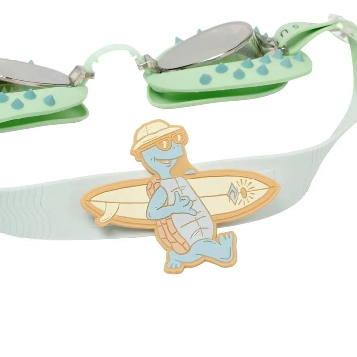 KIDS SWIM GOGGLES SHRED TURTLE AQUA SUNNYLIFE